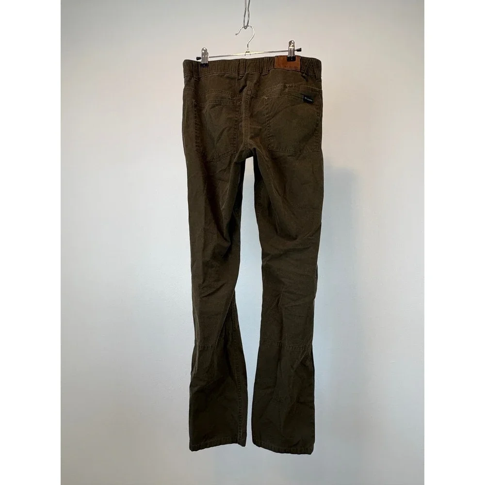 Columbia Utility Pants Mens 30W 32L Olive Green Stretch Hiking Gorpcore